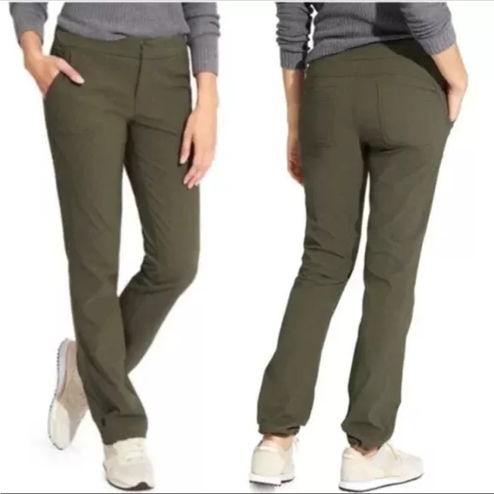 Athleta Pants Womens Sz 6 Gray Peat Wander Hiking Nylon Pants Straight Leg